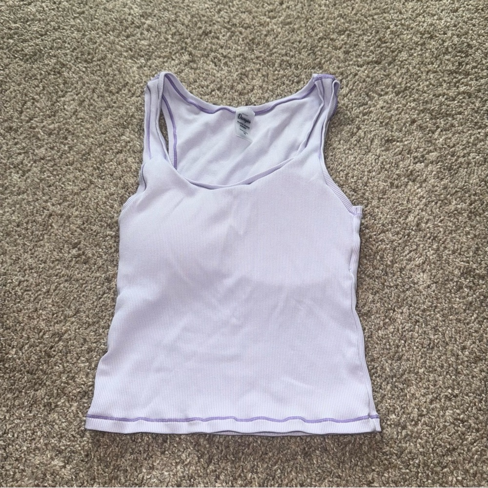 Lavender Purple Cotton Rib Tank - Medium